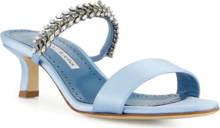 50mm Kifasan crystal-embellished satin sandals - Image 5