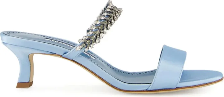 50mm Kifasan crystal-embellished satin sandals