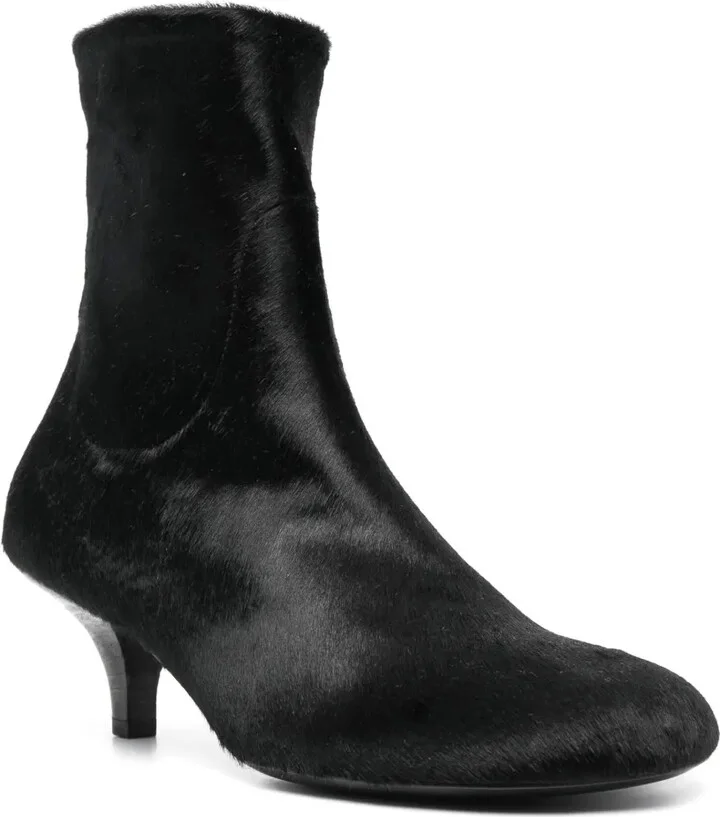 50mm Kitten-Heel Leather Boots - Image 2