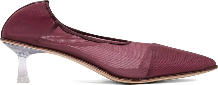 50mm Kitten-Heel Mesh Pumps