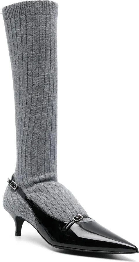 50mm Knitted Boots - Image 2