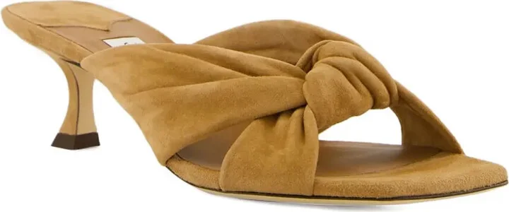 50mm Knotted Suede Sandals - Image 2