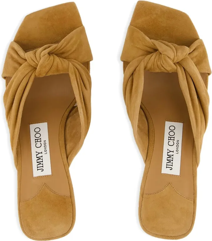 50mm Knotted Suede Sandals - Image 3