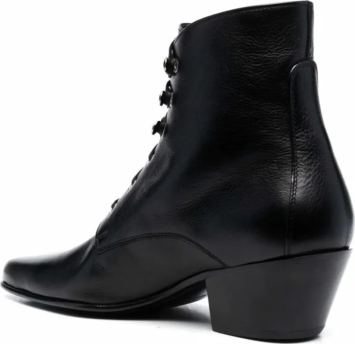 50mm Lace-Up Leather Boots - Image 3