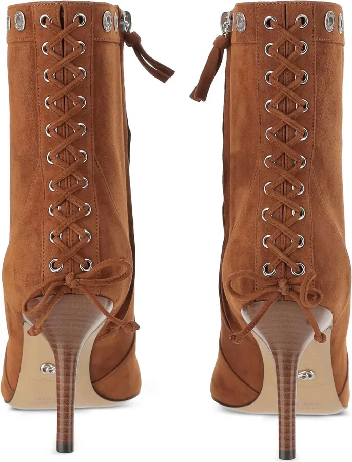 50mm Lace-Up Studded Boots - Image 3