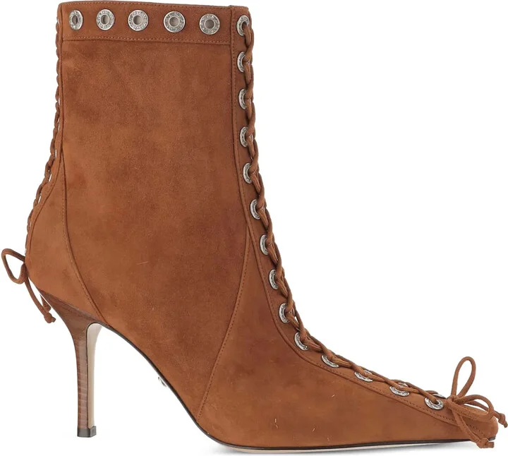 50mm Lace-Up Studded Boots