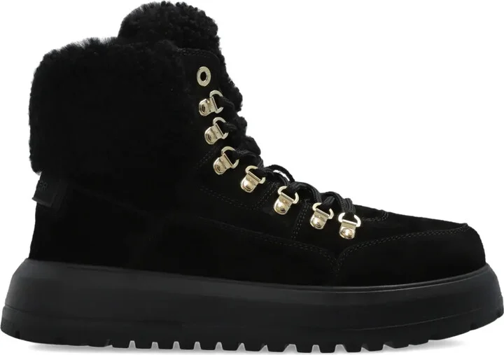 50mm Lace-Up Trim-Detail Boots