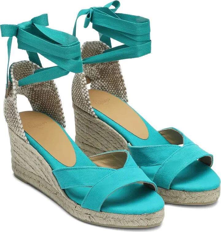 50mm Lace-Up Wedged Espadrilles - Image 2