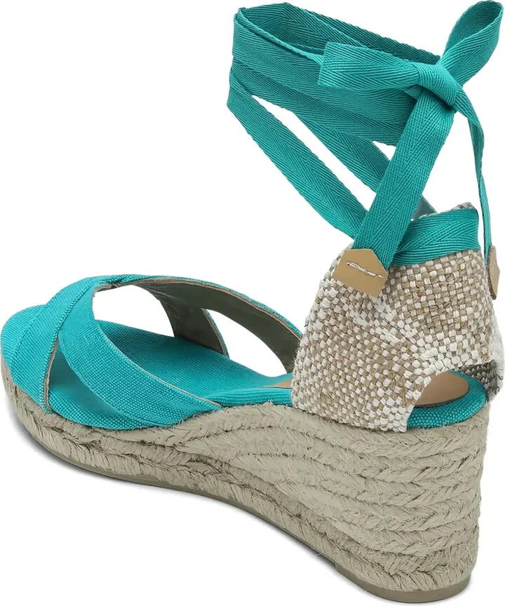 50mm Lace-Up Wedged Espadrilles - Image 3