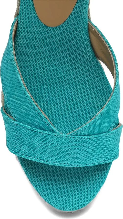 50mm Lace-Up Wedged Espadrilles - Image 4