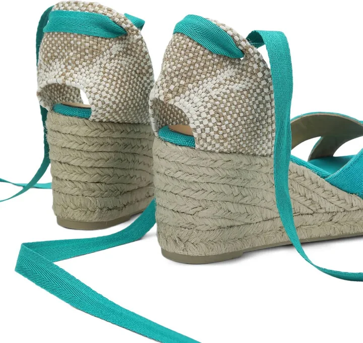 50mm Lace-Up Wedged Espadrilles - Image 5