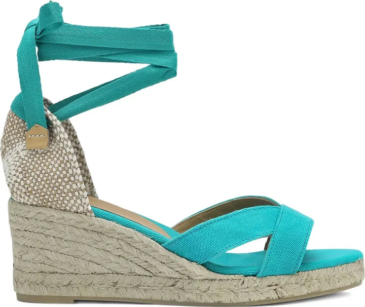 50mm Lace-Up Wedged Espadrilles