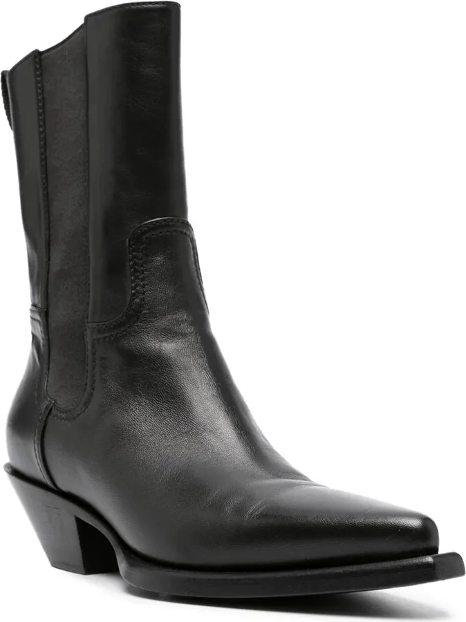 50mm Leather Ankle Boots - Image 2