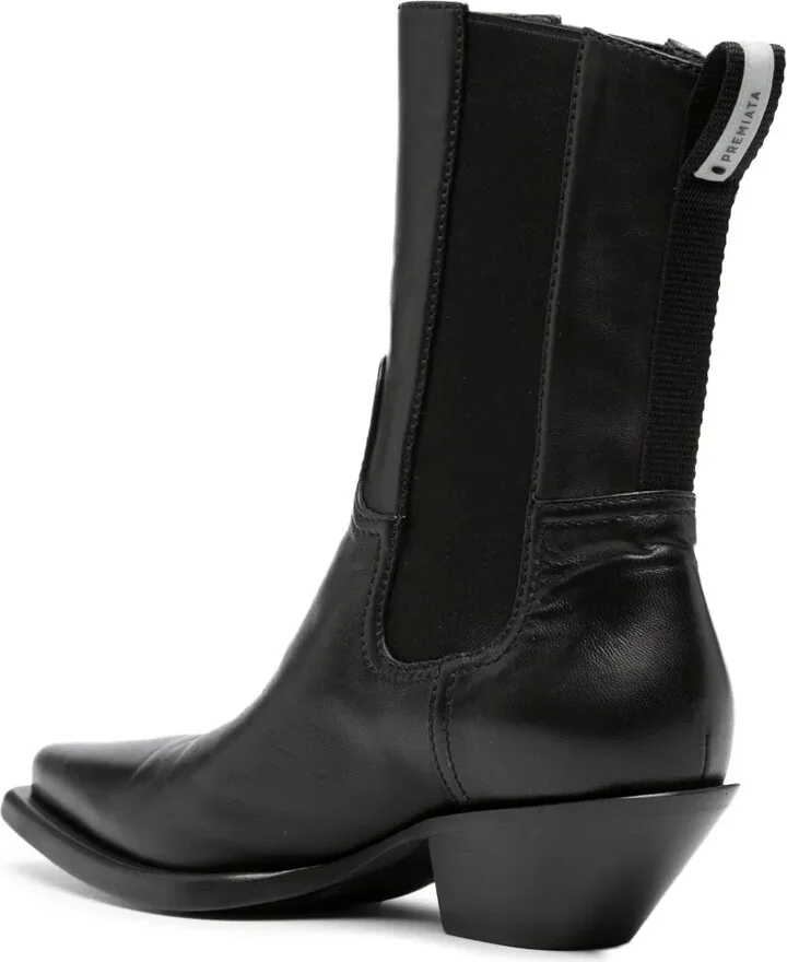 50mm Leather Ankle Boots - Image 3