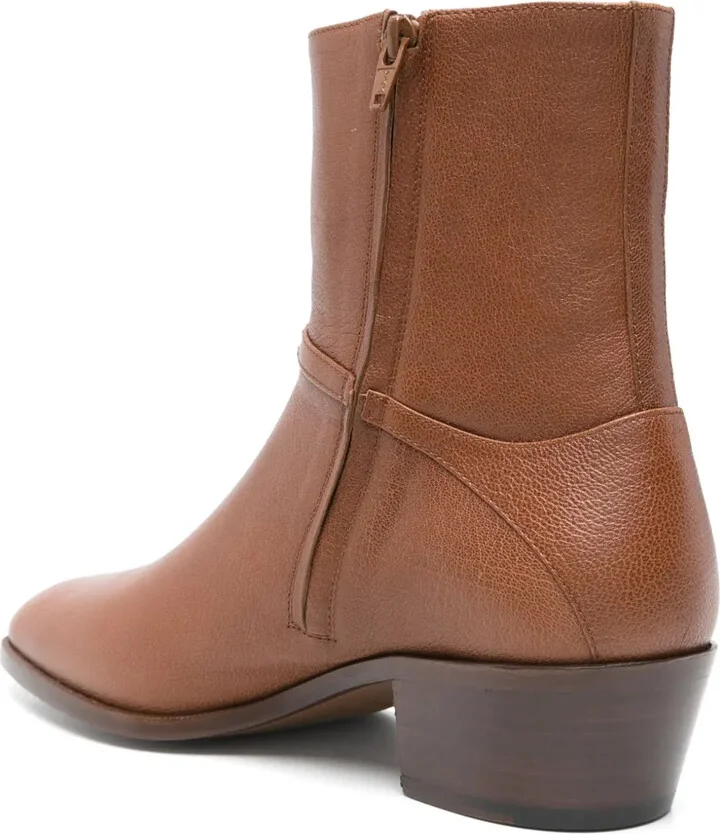 50mm Leather Ankle Boots - Image 3