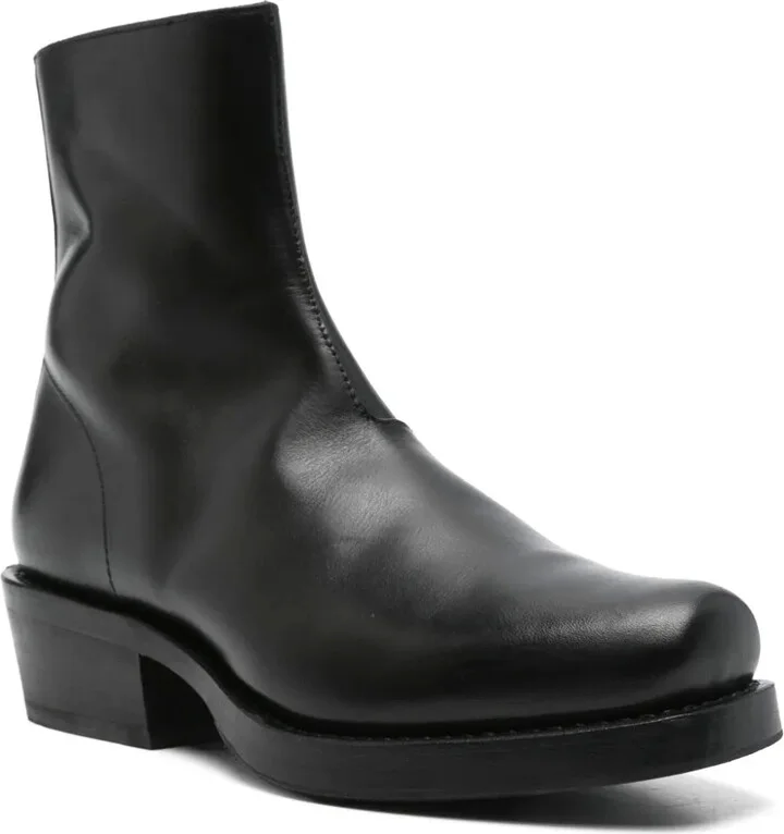 50mm Leather Ankle Boots - Image 2