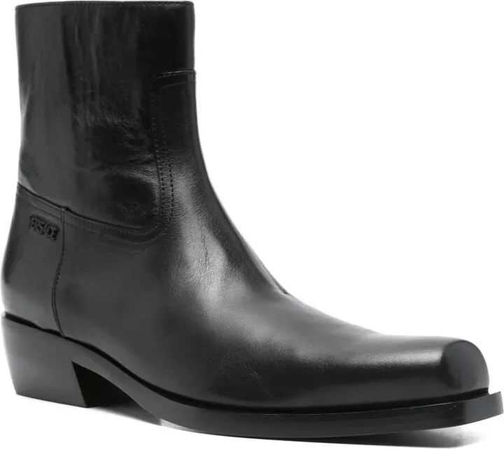 50mm Leather Ankle Boots - Image 2