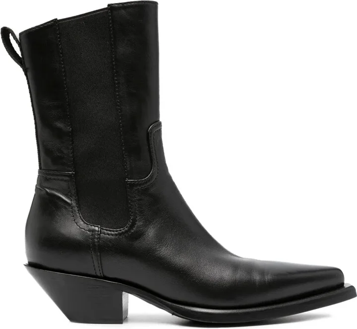 50mm Leather Ankle Boots