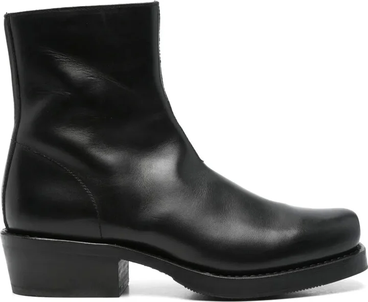 50mm Leather Ankle Boots