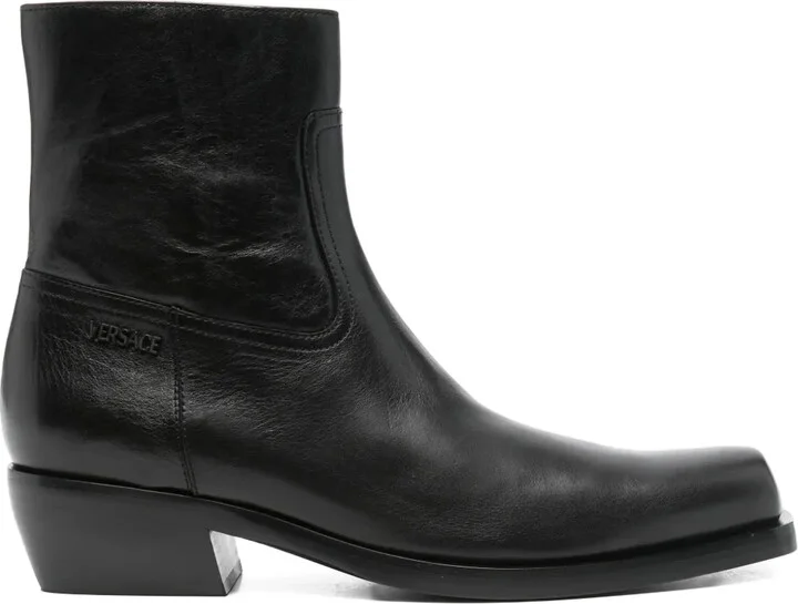 50mm Leather Ankle Boots