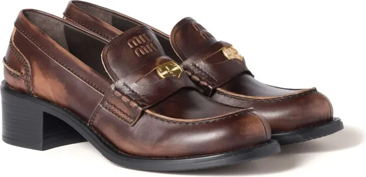 50mm Leather Band Coin Loafers - Image 2