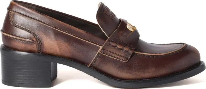 50mm Leather Band Coin Loafers