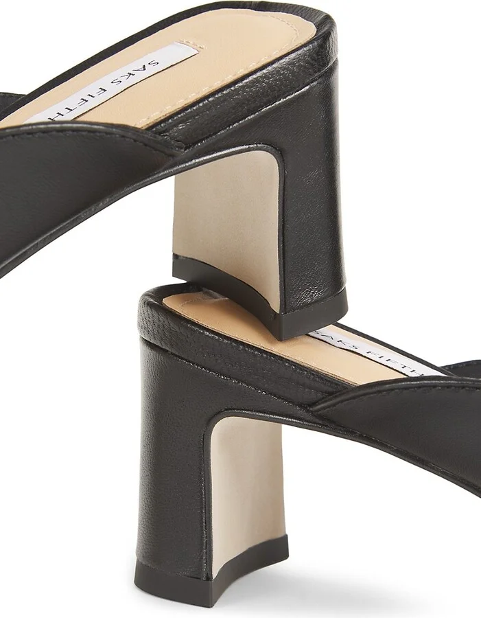 50MM Leather Block-Heel Sandals - Image 6