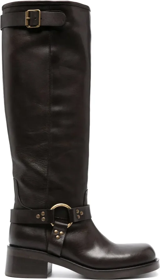 50mm Leather Boots