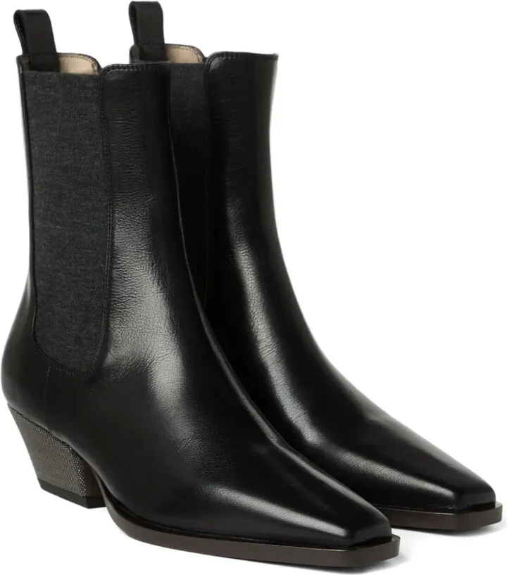 50mm leather Chelsea boots - Image 2