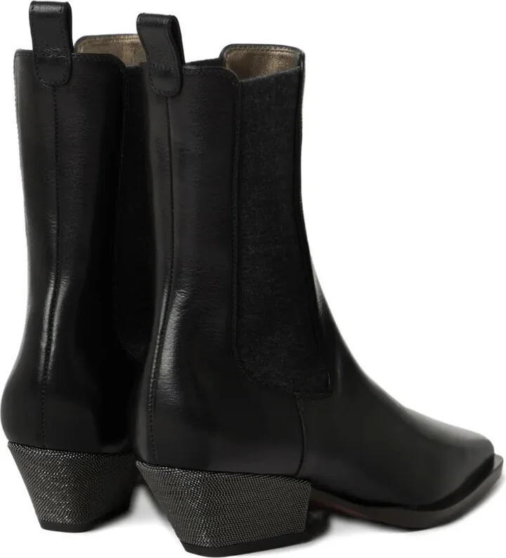 50mm leather Chelsea boots - Image 3