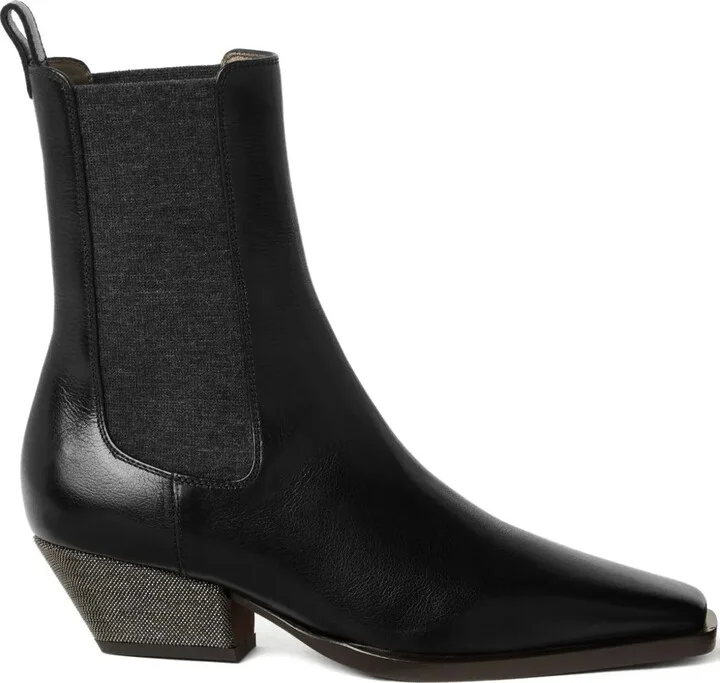 50mm leather Chelsea boots