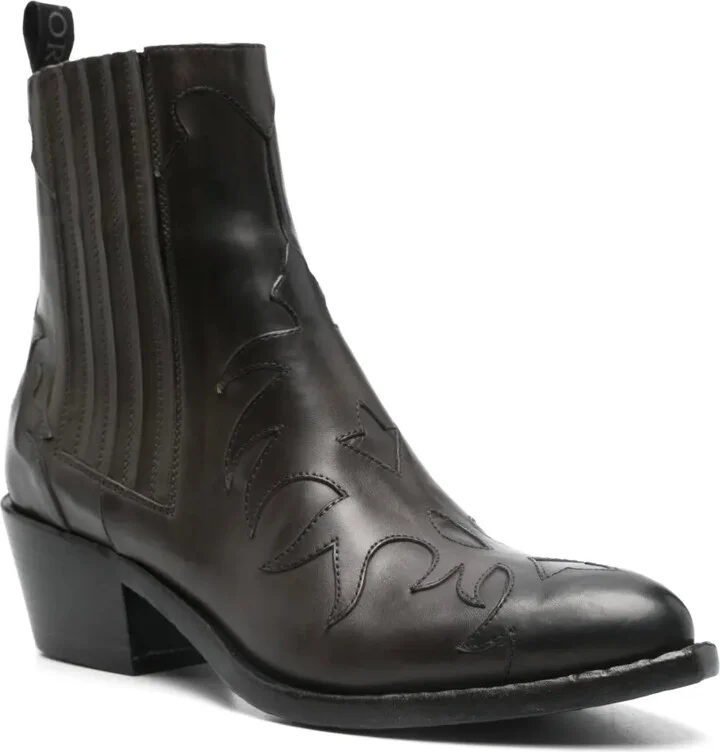 50mm Leather Cowboy Boots - Image 2