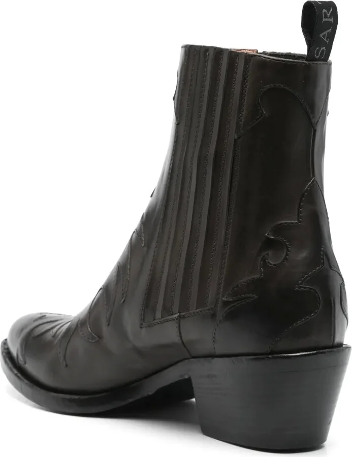 50mm Leather Cowboy Boots - Image 3