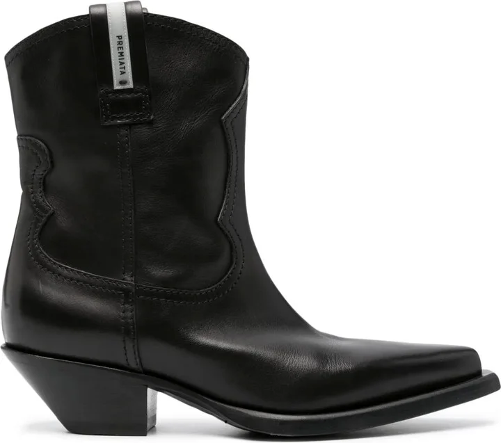 50mm Leather Cowboy Boots