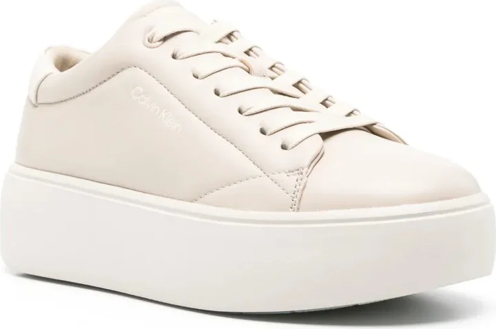 50mm Leather Flatform Sneakers - Image 2
