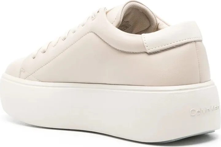 50mm Leather Flatform Sneakers - Image 3