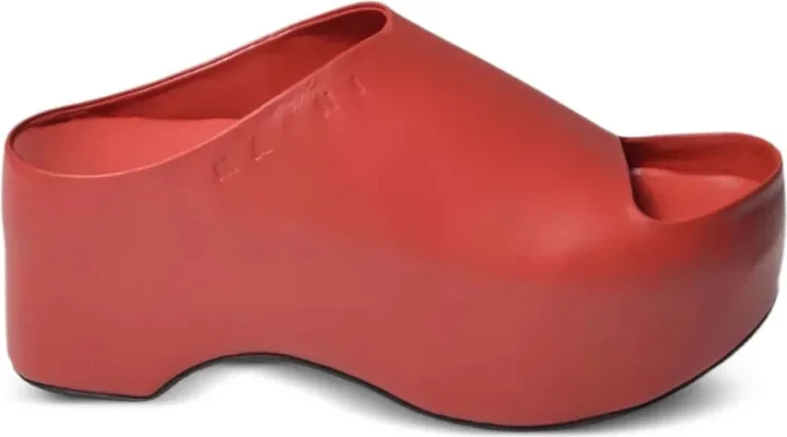 50mm Leather Heeled Mules - Image 2