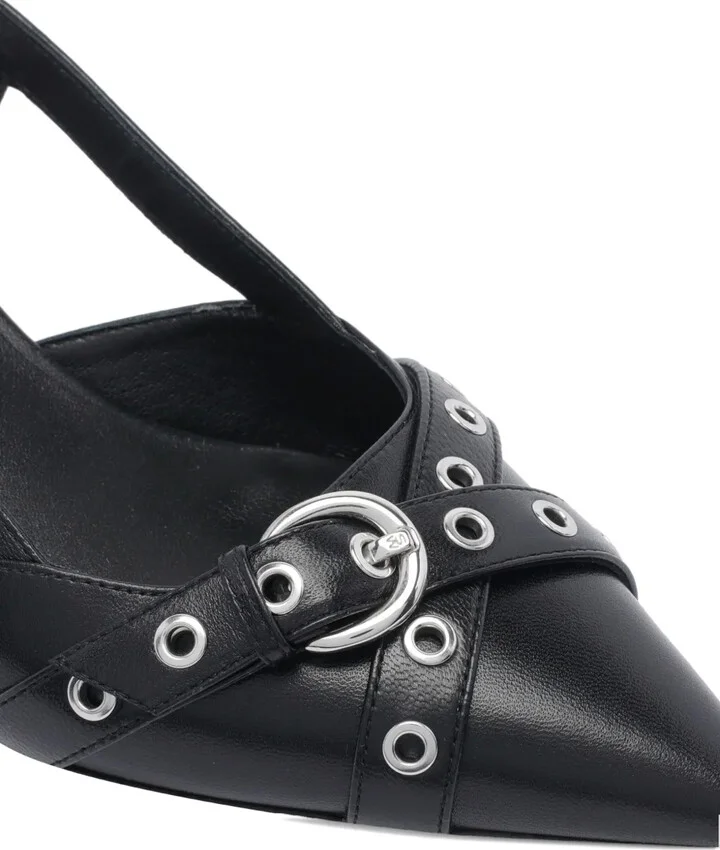 50mm Leather Heeled Pumps - Image 4