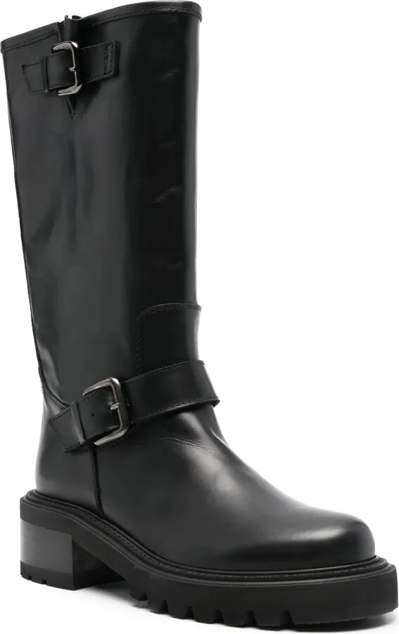 50mm Leather Mid-Calf Boots - Image 2