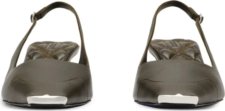 50mm Leather Slingback Pumps - Image 3