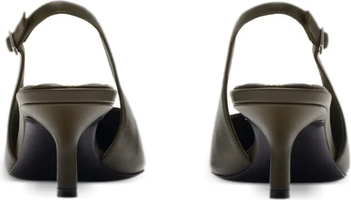 50mm Leather Slingback Pumps - Image 4