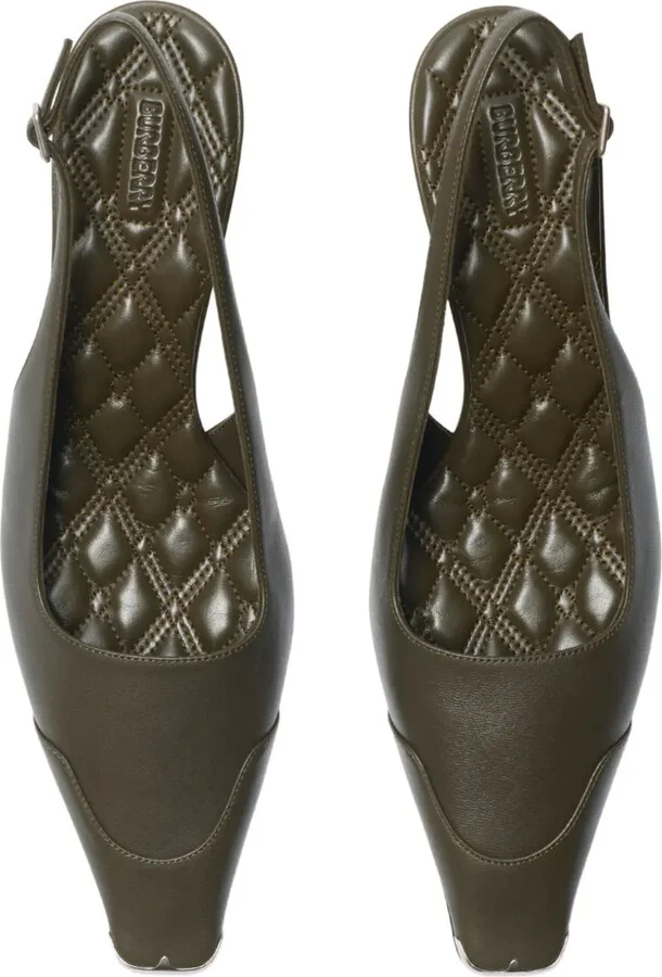50mm Leather Slingback Pumps - Image 5