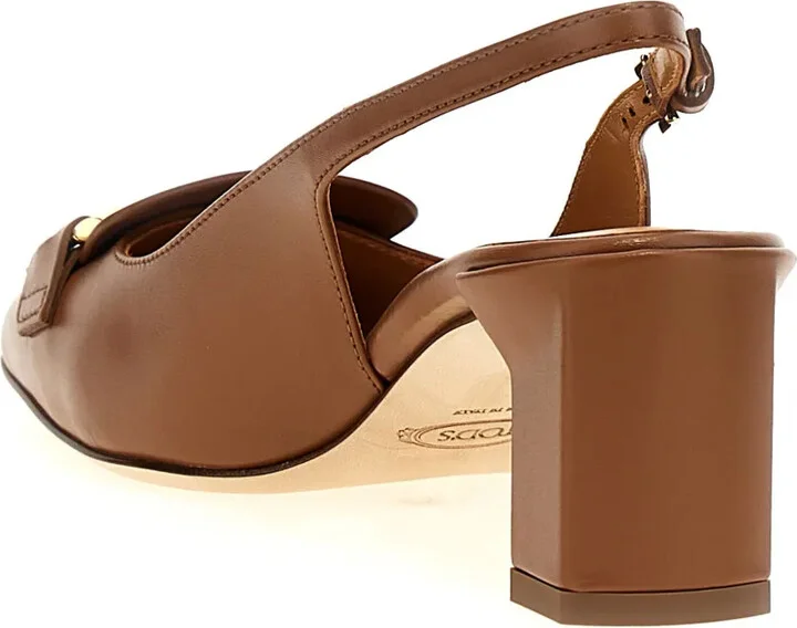 50mm Leather Slingback Pumps - Image 2