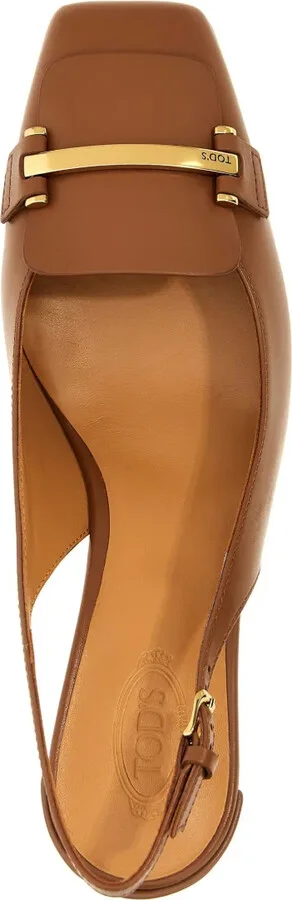 50mm Leather Slingback Pumps - Image 3