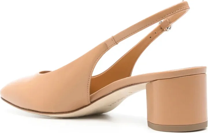50mm Leather Slingback Pumps - Image 3