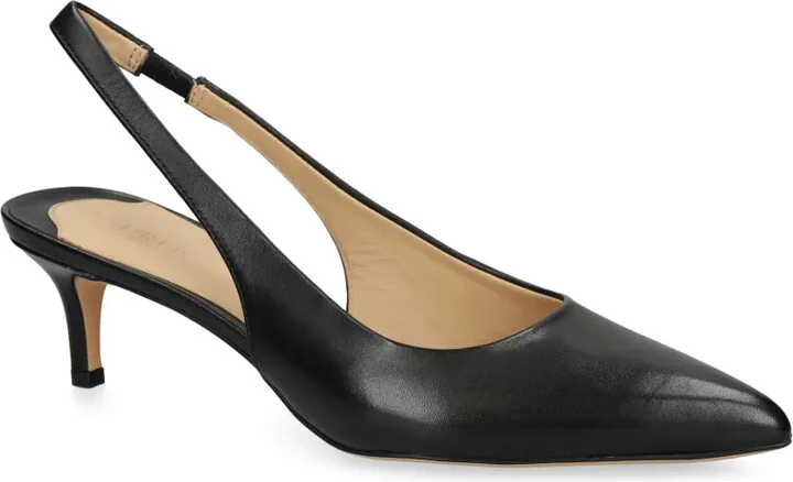 50mm Leather Slingback Pumps - Image 2