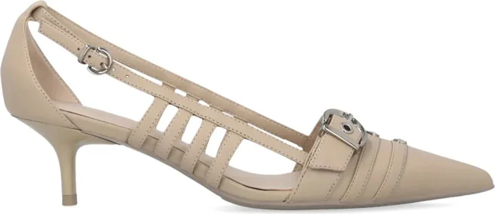 50mm Leather Slingback Pumps