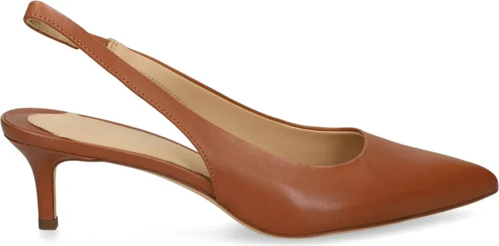 50mm Leather Slingback Pumps