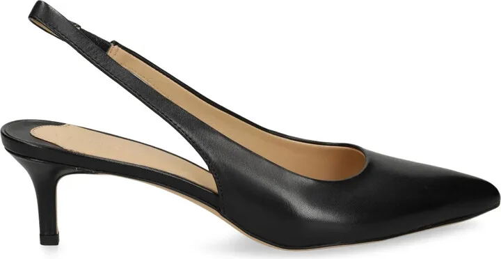50mm Leather Slingback Pumps