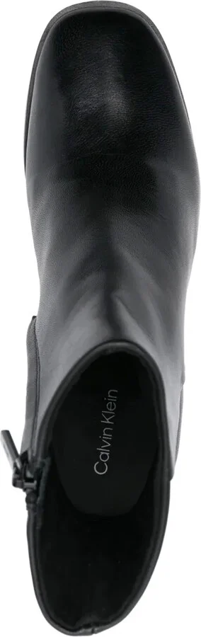 50mm Leather Square-Toe Ankle Boots - Image 4
